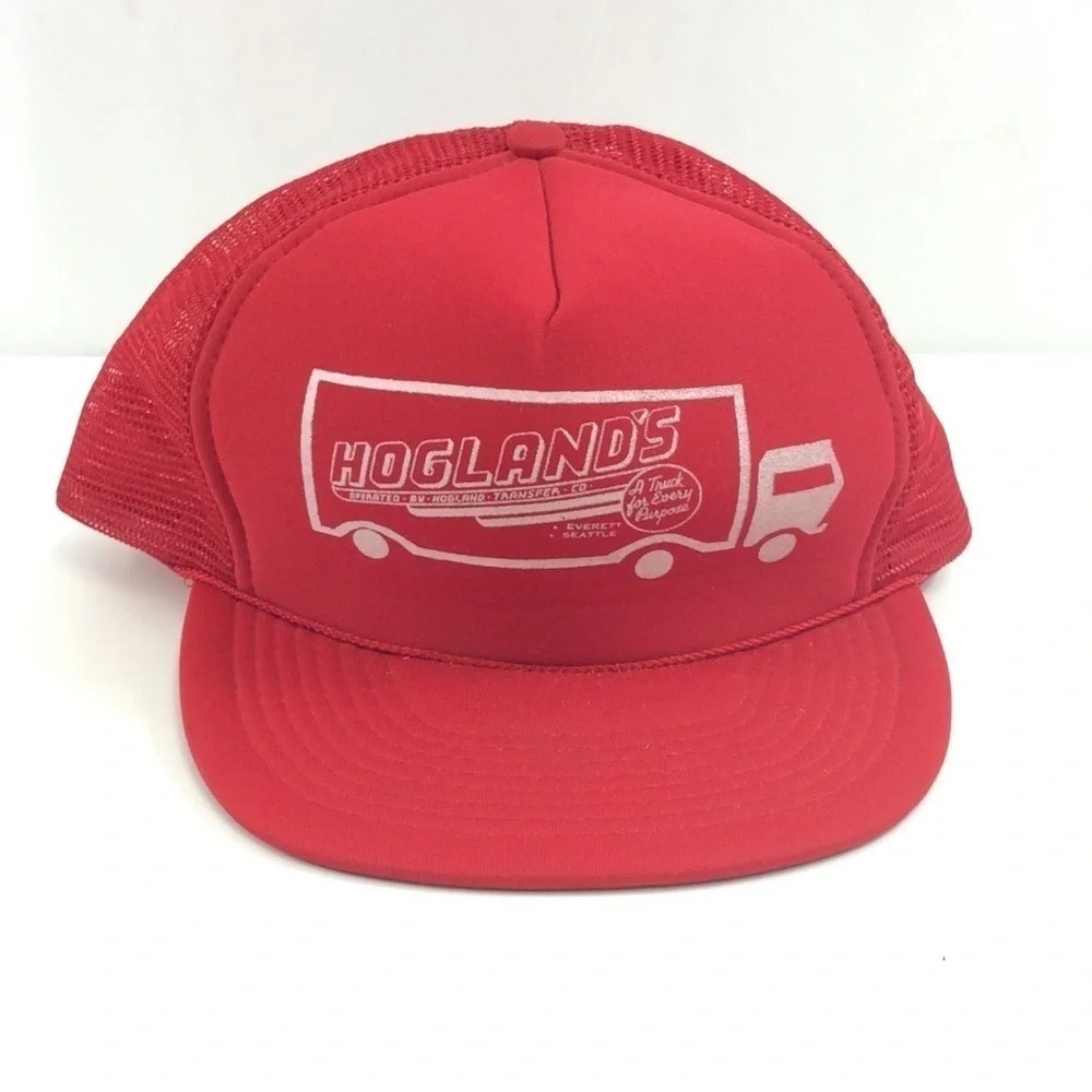 Hogland’s Transfer Co. Red Trucker  Hat Unisex Mesh